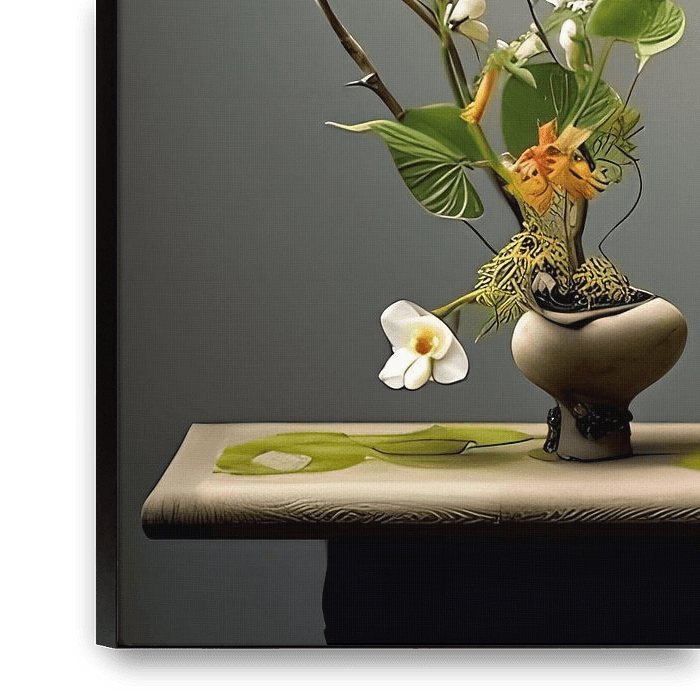 ikebana (japanse bloemsierkunst) by Gelissen Artworks on canvas